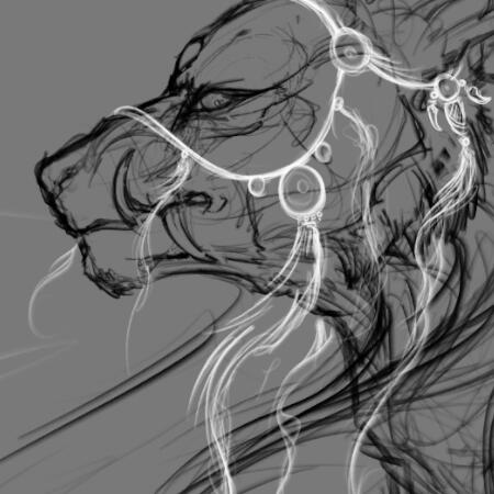 'Avksha' | Original character conceptual draft.