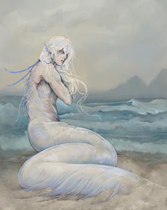 "Adrift." - Genshin Impact (Merfolk AU)